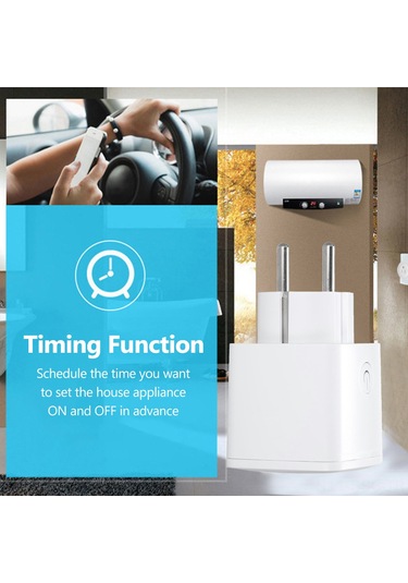 Springsun Akıllı Prizi 16a, Enerji Ölçüm Özelliği, Aı Ses Ve Uzak Kontrol, Tuya Wifi, Avrupa Standartı