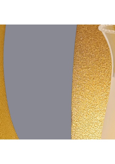 Aurum Koleksiyonu 4'lü Aydınlatma Seti 2 Abajur, 1 Lambader, 1 Sarkıt Siyah - Gold