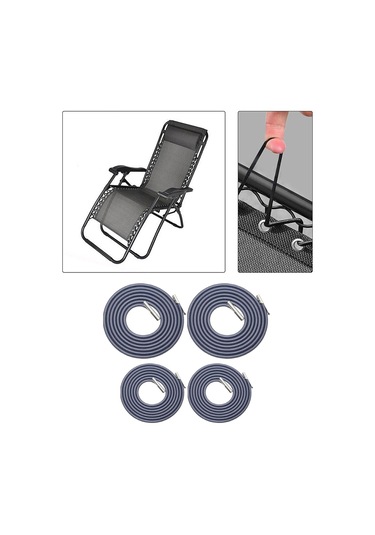 Suntek 4 Adet Yedek Kordon O Yerçekimi Sandalye Arka Koyu-gri Koyu Gri