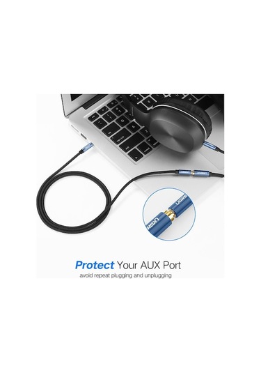 Ebitda 3.5 Mm Ses Uzatma Hıfı Aux Kablosu 3 Metre, Uygun Örnek Cihazlarla