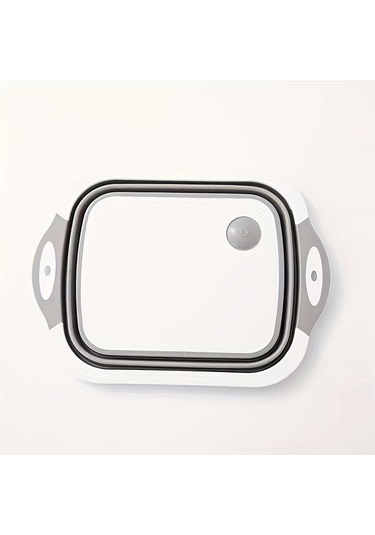 Tcherchi Açık Havada Kamp ve Seyahat İçin Taşınabilir Katlanabilir Kesme Tahtası Gri Beyaz