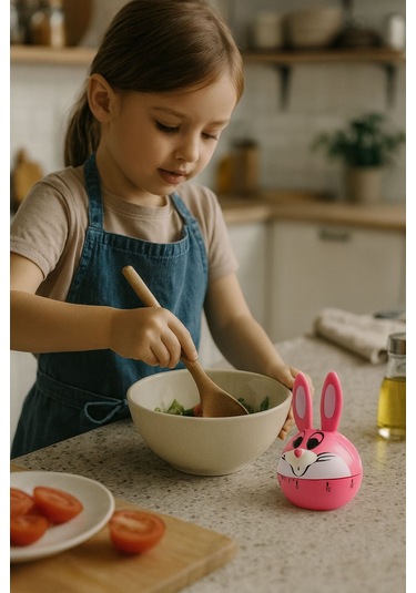 Tavşan Model Mekanik Mutfak Zamanlayıcı Timer Çocuklar İçin Thr388