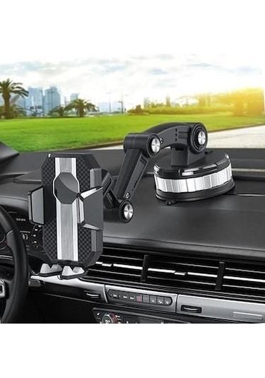 Vantuzlu Araç İçi Telefon Tutucu 360 Derece Döner