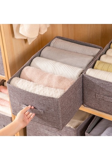 Dancemonkey Cbtx 53l Gardırop Elbise Saklama Kutusu - İmitasyon Keten Yıkanabilir Gri 140l