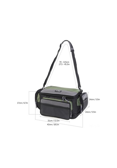 Novahub Geniş Bölmeli Balıkçı Çantası - Dayanıklı 600d Oxford Kumaş, Çok Cepli Pratik