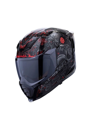 Icon Ultraflite Misanthrope Mıps Kapalı Kask Siyah Kırmızı