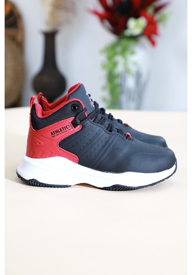 Kidessa 1470-26974 Anatomik Tabanlı Çocuk Basket Ayak Siyah Kırmızı