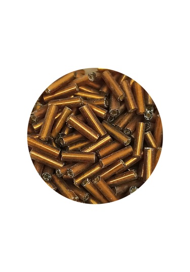 Uzun Boru Kesme Boncuk Çap 2mm Uzunluk 10 Mm - 60 Gram - Gold - Bnc287