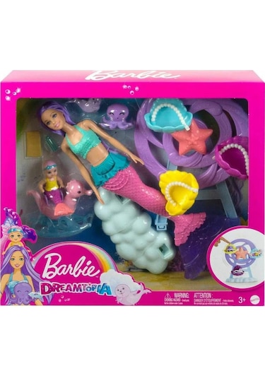 Barbie Dreamtopia Deniz Kızı Bebek ve Çocuk Oyun Alanı HLC30