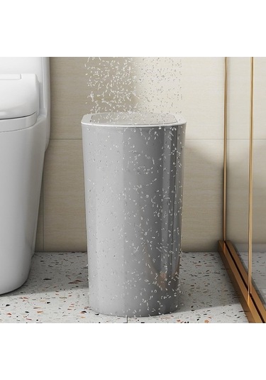 Pazly Taşınabilir Suntek Sepeti Kutusu Kapaklı Gri Ev Çöp Çöp Banyo Ls Gri