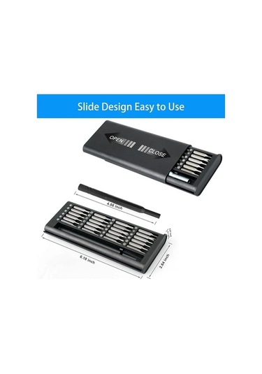 Trendooze Tornavida Tornavida Seti, Plastic Parçalı Mini Manyetik Hassas Handle Cep Arada 25'i 24 1 Wy