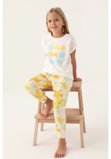 Roly Poly 3394 Today Krem Kız Çocuk Pijama Takımı Krem