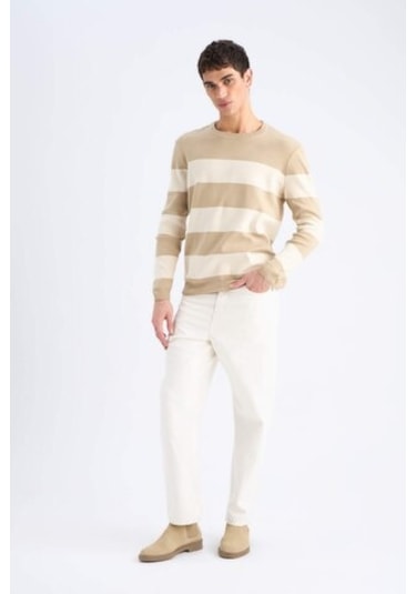 DeFacto Standart Fit Bisiklet Yaka Triko Kazak D1968AX24AUBG295