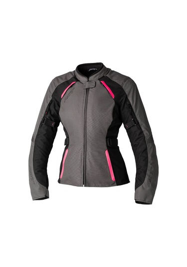 Rst Ava Ce Tekstil Kadın Motosiklet Montu Gri Pembe