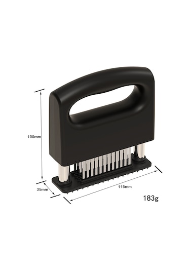 Cbtx 48-pin Et Gevşetici Saplı Paslanmaz Çelik Et Yumuşatıcı Biftek İğnesi Mutfak Aletleri Siyah
