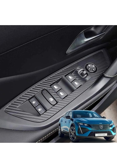 Peugeot 408 İç Trim Karbon Folyo Kaplama Set 2023-