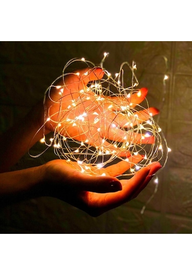 Gün Işığı Pilli Işık 10 Metre Pilli Gün Işığı Led Işık Noel Işığı Yılbaşı Işığı Yılbaşı Ağacı Işığı Gün Işığı