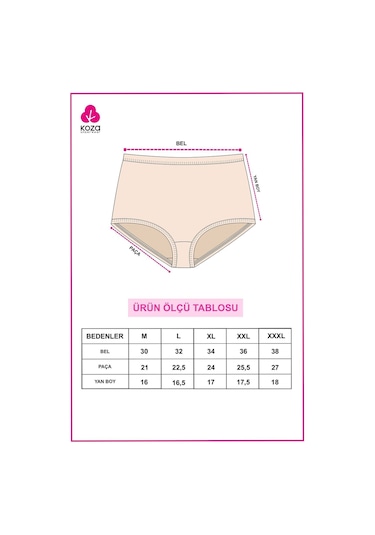 Kadın 5'li Likralı Ekstra Yüksek Bel Külot Ko5305ktl Siyah