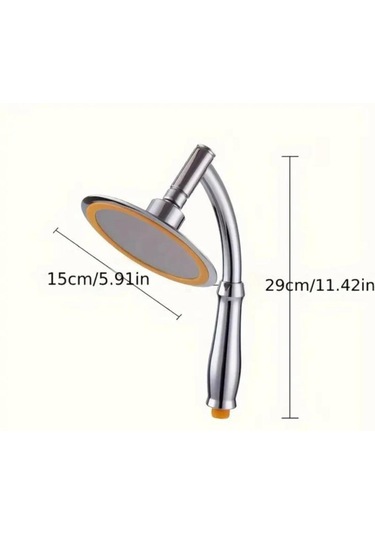 Byesu Duş Hortumuna Takılabilen 360 Derece Dönen Yönü Ayarlanabilen Robot Tipi Duş Başlığı Krom