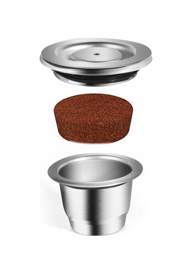Jeemson Nespresso U/citiz/pixie Uyumlu Paslanmaz Çelik Kahve Kapsülü Kabı, Gerek Kuru Gerek İnce Kahve, Kolay Temizleme, Tek Kullandım Paketi Kupa+kaşık+fırça Diğer