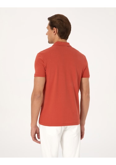 Pierre Cardin Erkek Kiremit Tişört Basic 50325323-vr031 Kiremit