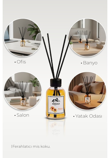 Ilgaz Reed Diffuser Oda Kokusu Bambu Çubuklu Şeftali 110 ML