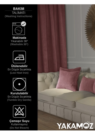 Br Yakamoz Lavanta Pembesi Kırlent , Yastık Kılıfı Kadife Görünümlü Velvet Touch Serisi Lavanta Pembesi