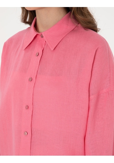 Pierre Cardin Kadın Pembe Gömlek Desenli 50301078-vr041 Pembe