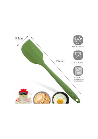 6'lı Silikon Spatula Seti Isıya Dayanıklı Yanmaz Yapışmaz 27cm