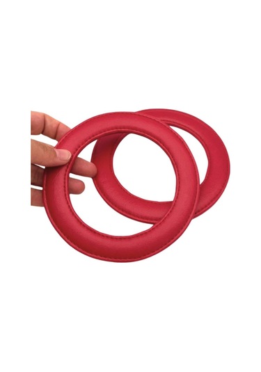 Angel Çanta Aksesuar Kırmızı Renk Yuvarlak 13.5 Cm Suni Deri Çanta Sapı