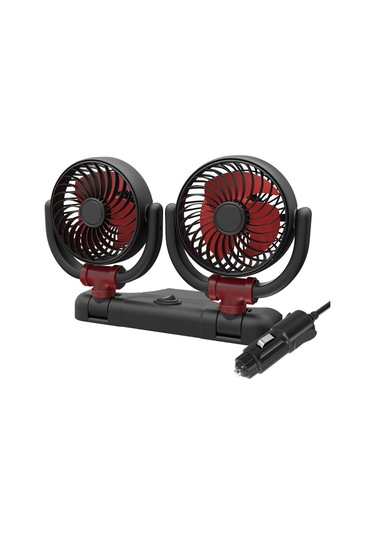 Suıtu Araba Katlanabilir Soğutma Fanı Otomobil Yaz Sıcaklığı Azaltma Fanı, Model: Çift 24v Çakmak Enerjili