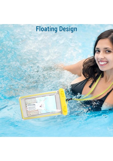 Neevoyu Beyaz Hava Yastığıli Dışarıda Su Geçirmez Telefon Çantası - Parlak Işıklı Dokunmatik Ekran, Dalış Ve Bisiklet Turları İçin BEYAZ