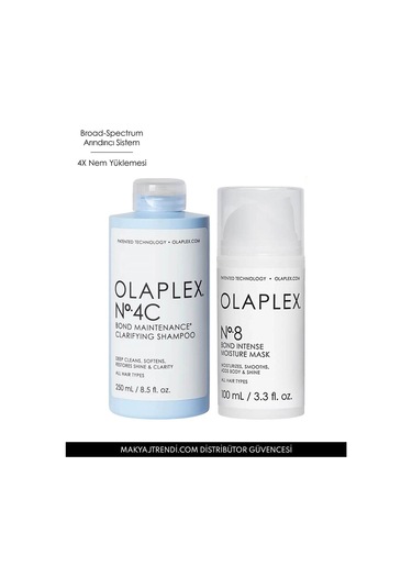 Olaplex Bond Maintenance No:4C Clarifying Şampuan 250 ML + No:8 Bond Intense Moisture Mask 100 ML