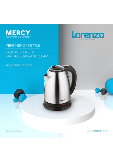 Lorenzo Mercy Çelik Kettle 1.8 L