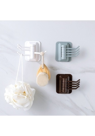 Tongxida Viskon Rafı Kanca İzsiz Güçlü Duvar Döner Deliksiz Banyo Adet 10 Fi Mavi Mavi