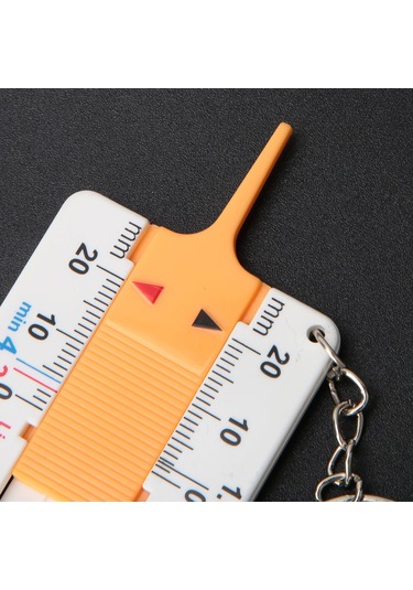 Yaozixa Plastik Lastik Derinlik Ölçer 0-20mm, Keskin Skala, Hassas Okuma, Taşınabilir, Dayanıklı, Kaydırıcı Tasarım