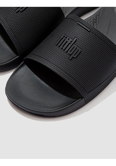 Fitflop İqushıon Slıdes Eq4 Siyah Erkek Terlik Siyah