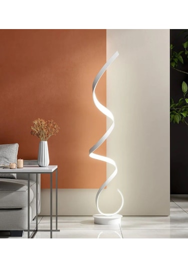 Modern Tarz Beyaz Kasa Beyaz Işık Lambader Beyaz