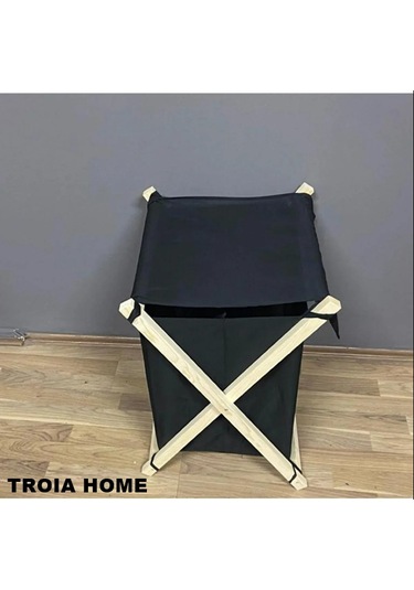 meditroia Yedek Çamaşır Torbası Ahşap Kısmı Gönderilmez TYC006758 Siyah