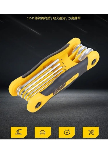 Delitools 1,5-8mm Cr-v Katlanabilir Altıgen Anahtar Seti 151267300