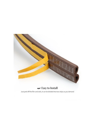 Qingmipy 5m Kahverengi D Tipi Epdm Spreyli Kaynaklı Zarfı, Ahşap Kapı Gürültü Engeli Ve Çarpma Emici Bant