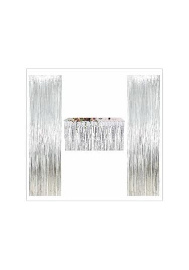 Gümüş Masa Eteği, 2 Adet Gümüş Arka Fon