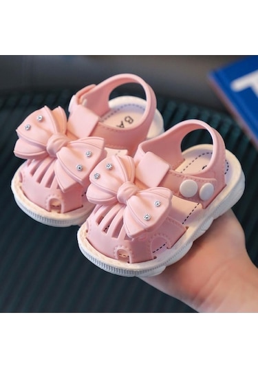 Trendooze Yürüyor Yumuşak Yaz Tabanlı Sandalet Sandalet Pembe Küçük Kız Kaymaz Karikatür Çocuklar Bebek Bebek Bebek Ayakkabısı Ayak Rf Pembe