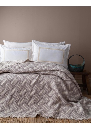 Apricitas Yatak Örtüsü Pikeli Set Sevilla Bej Tek Kişilik Bej