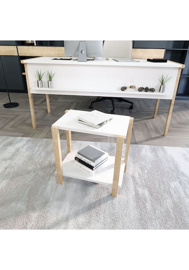 Zenith Ofis Masa Takımı Beyaz Meşe