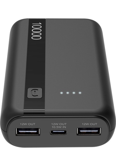 Cellularlıne 12w X 2 10.000 Taşınabilir Şarj Cihazı Siyah
