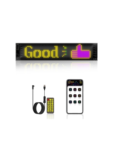 Hallow Led Matrix Panel Taşınabilir Bt Esnek Ekran Tam Renkli Lmk00393-2 16x64