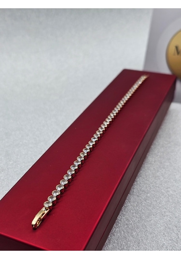 Xuping Su Yolu Yuvarlak Rosegold Çelik Bileklik Altın