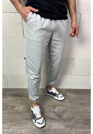 BsbSpor Erkek Bol Eşofman Altı Oversize Jogger Gri