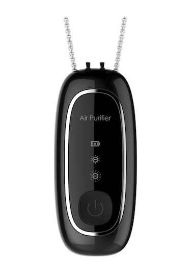 Yükseltme Çift Fırça Negatif İyon Hava Temizleyici Boyun Küçük Taşınabilir Hava Temizleyici, Boyut:zincir Modeli Siyah Diğer